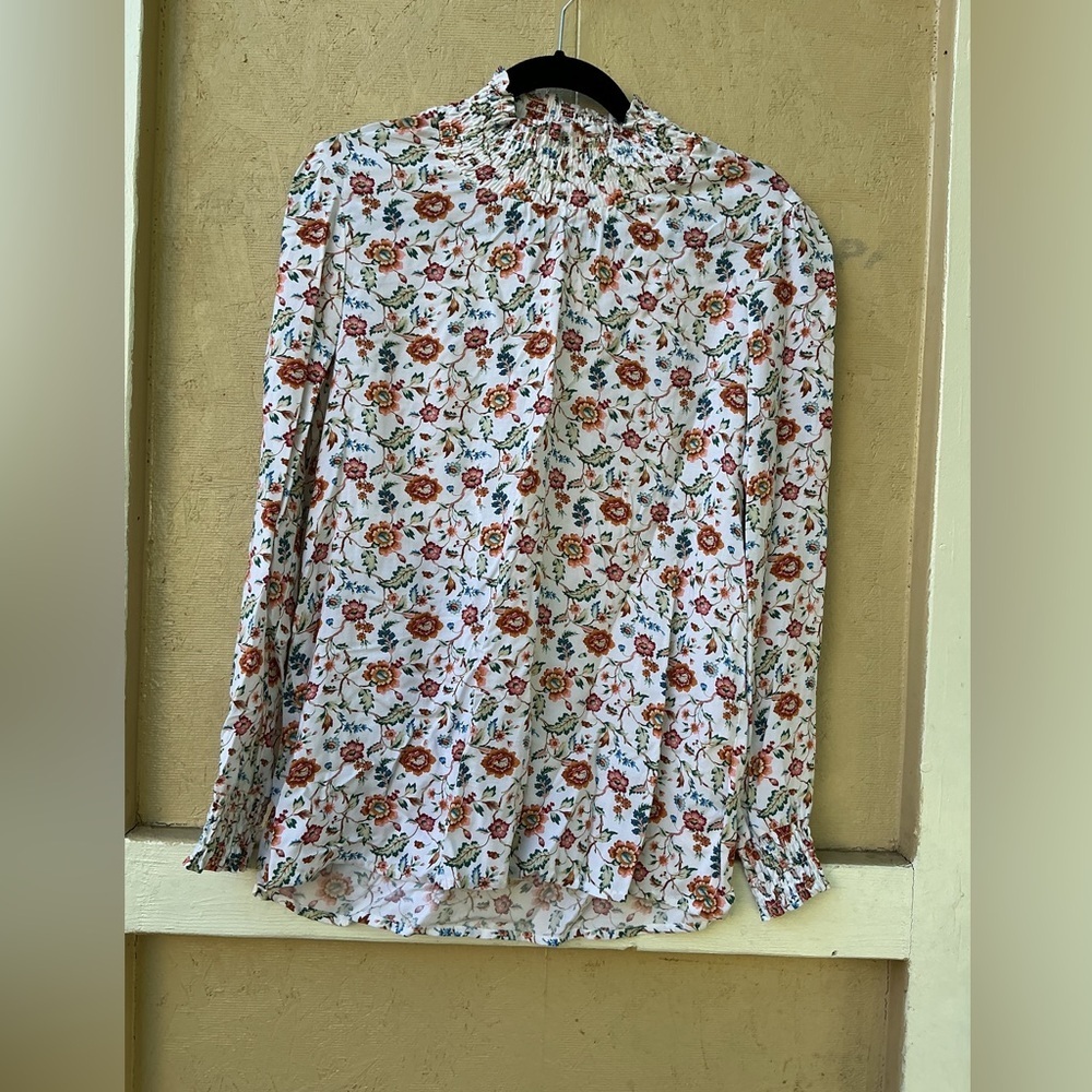 Alexander Jordan Elegant Floral Women's Blouse - White and Red